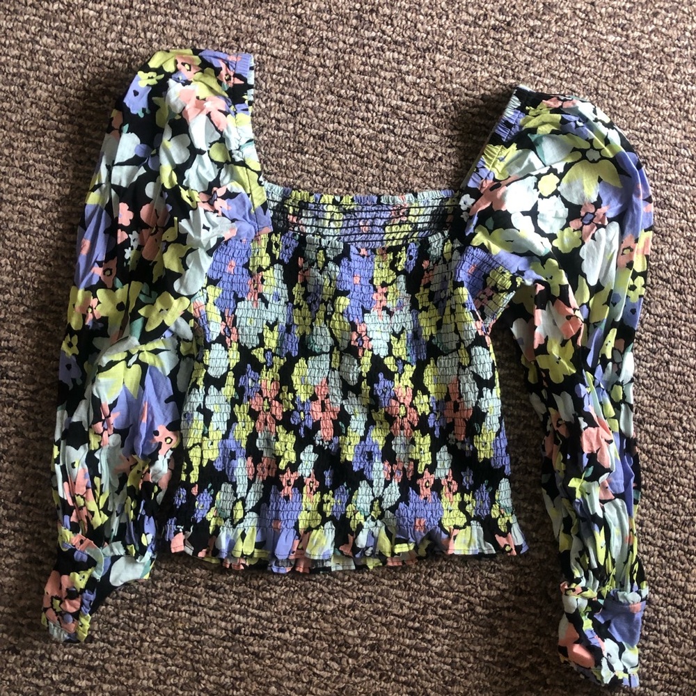 Free People Retro Floral Top - Picture 5 of 5